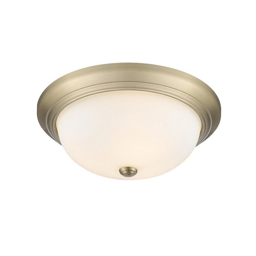 3-Light Flush Mount Ceiling Light in Modern Gold 