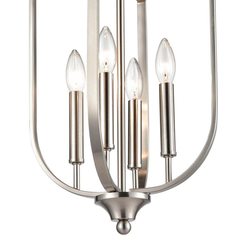 4-Light Pendant Light in Brushed Nickel 