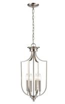4-Light Pendant Light in Brushed Nickel 