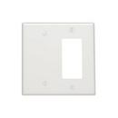 2-Gang Midway Wall Plate &ndash; 1 Decora/GFCI & 1 Blank, White Thermoset 