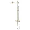 GROHE Brushed Nickel Infinity Finish Two Handle Multi Function Shower System 