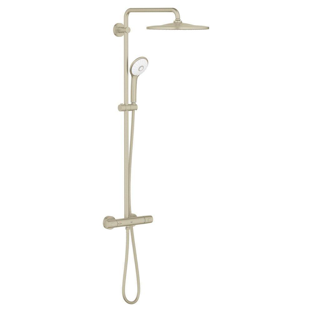 GROHE Brushed Nickel Two Handle Multi Function Shower System 