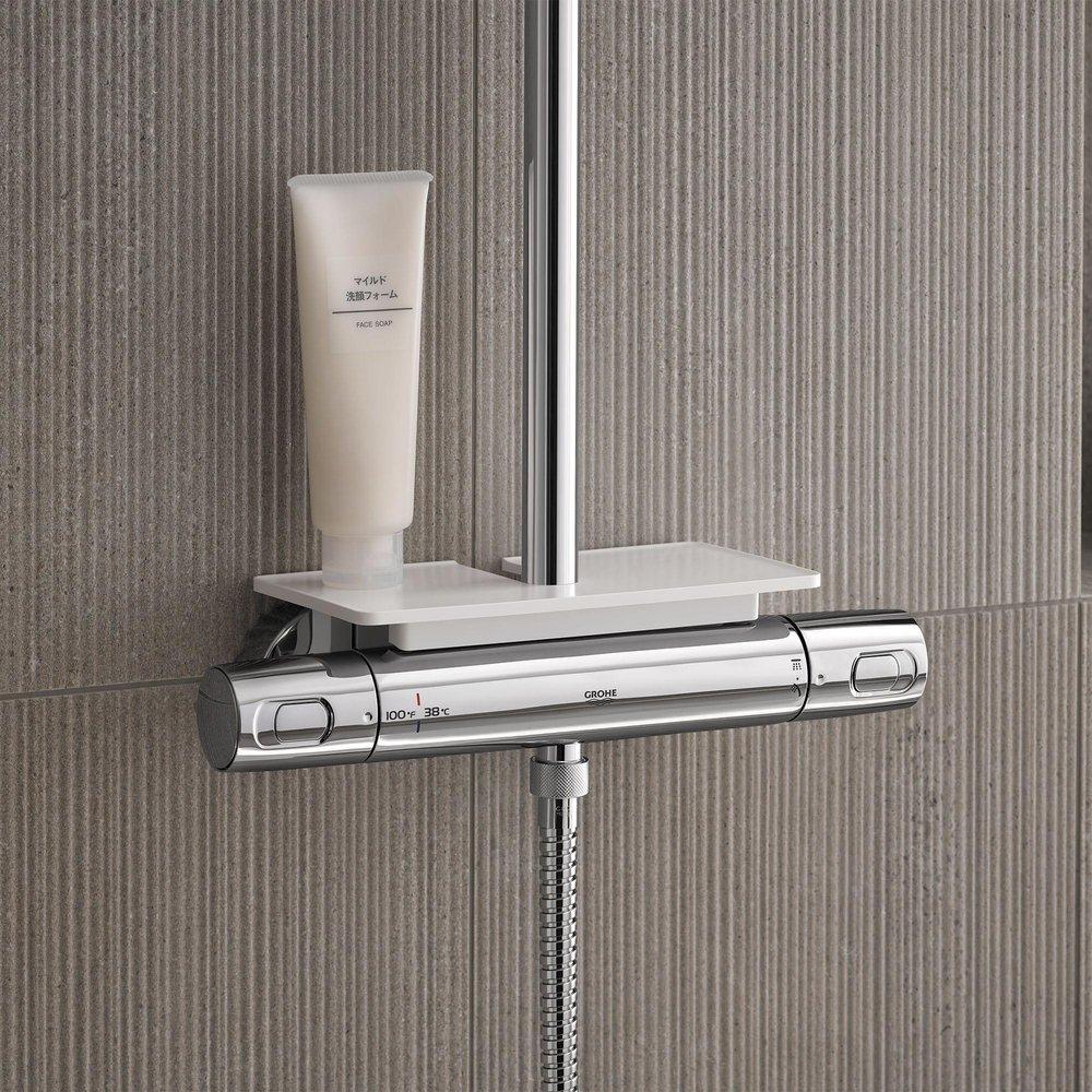 GROHE White 8-1/2 in. Shower Shelf 