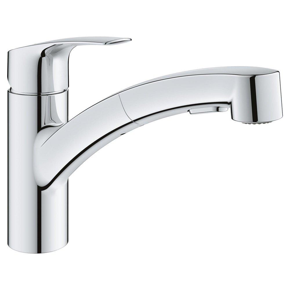 GROHE StarLight Chrome Pull Out Kitchen Faucet 