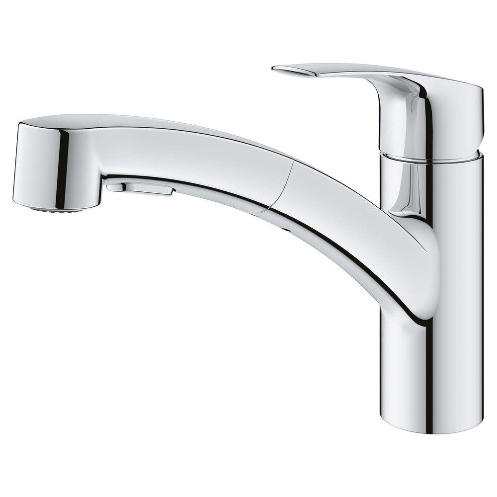 GROHE StarLight Chrome Pull Out Kitchen Faucet 