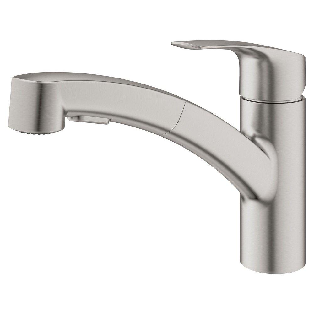 GROHE SuperSteel Infinity™ Pull Out Kitchen Faucet 