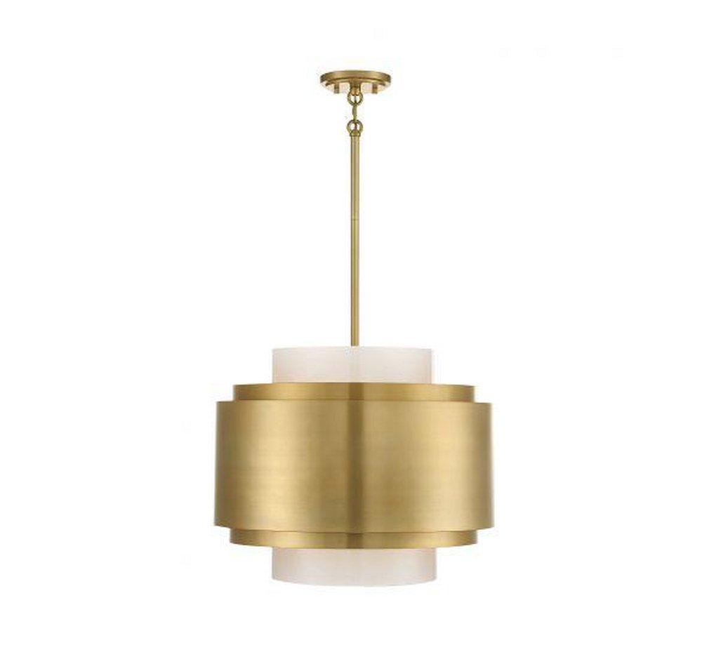 BEACON 4 LIGHT 1 BURNISHED BRASS PENDANT 