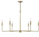 SALERNO 6 LIGHT WARM BRASS CHANDELIER 
