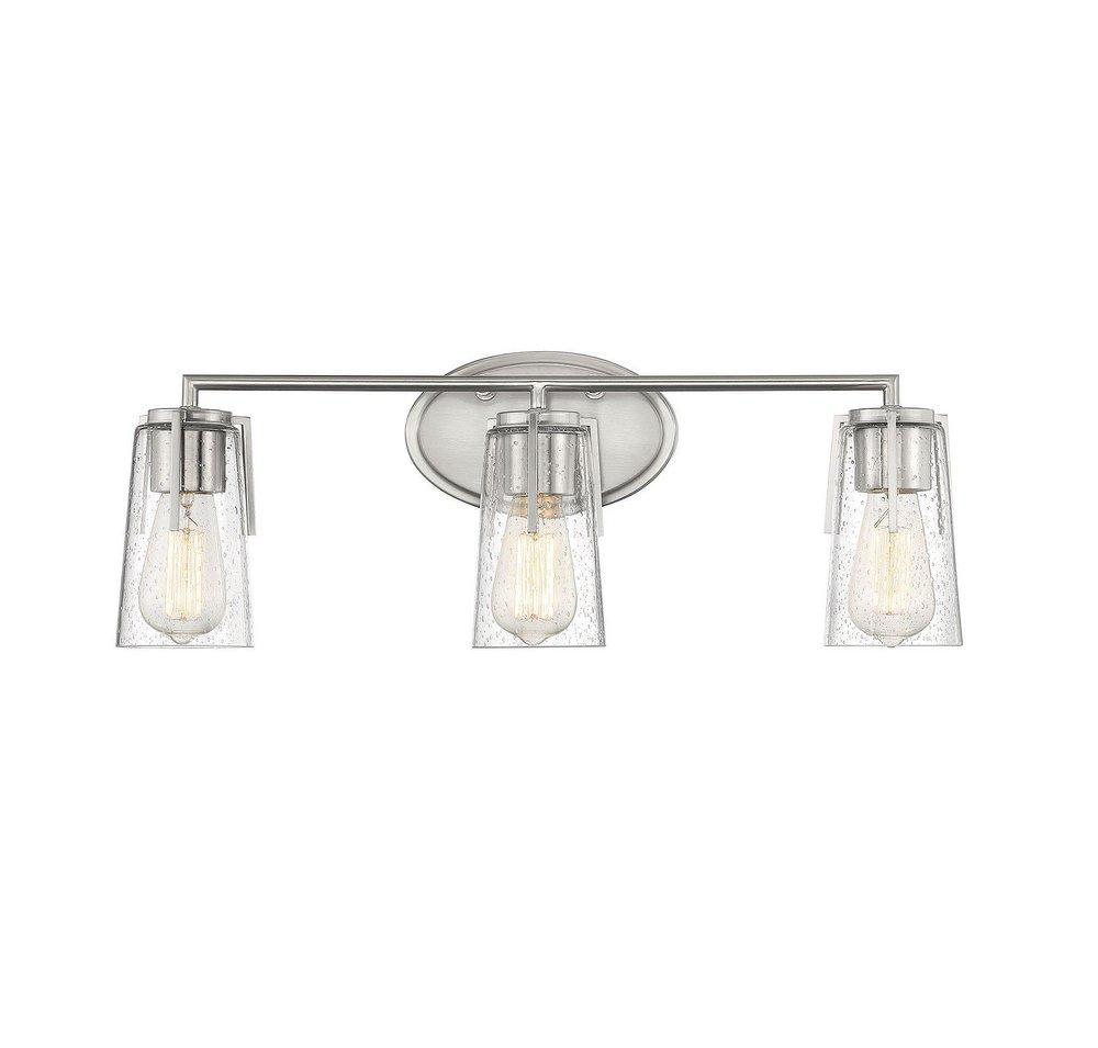 SACREMENTO 3 LIGHT SATIN NICKEL BATH BAR 