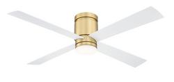 52 in. 4-Blade Indoor or Outdoor Ceiling Fan in Brushed Satin Brass