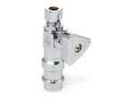 3/8 in. Press Quarter Turn Straight Supply Stop Valve in Chrome Plated