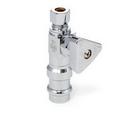McGuire Manufacturing Chrome Plated Press Quarter Turn Straight Supply Stop Valve in Chrome Plated 
