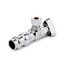 McGuire Manufacturing Chrome Plated Press Quarter Turn Angle Supply Stop Valve in Chrome Plated 