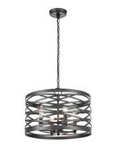 4-Light Pendant Light in Matte Black 
