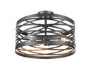 Millennium Lighting Matte Black 3-Light Semi-Flush Mount Ceiling Light 