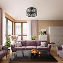 Millennium Lighting Matte Black 3-Light Semi-Flush Mount Ceiling Light 