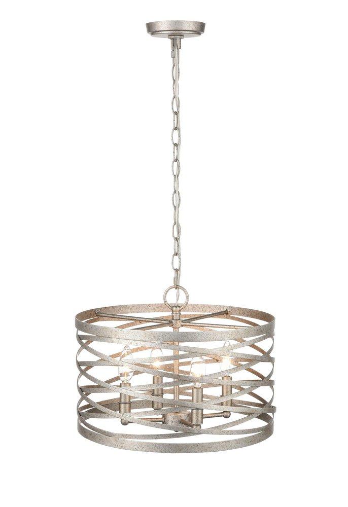 4-Light Pendant Light in Antique Nickel 