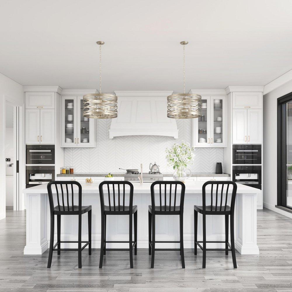 4-Light Pendant Light in Antique Nickel 