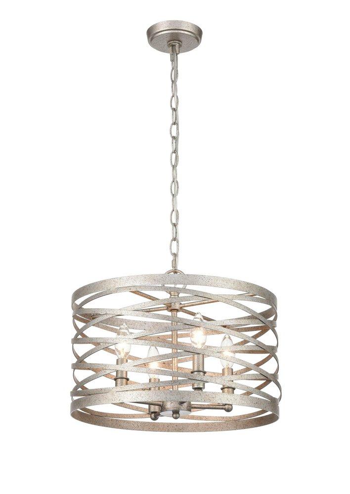 4-Light Pendant Light in Antique Nickel 