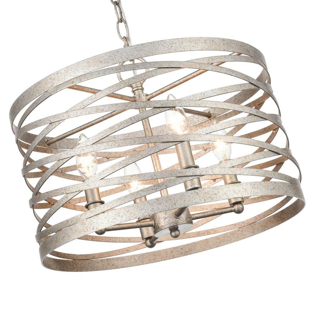 4-Light Pendant Light in Antique Nickel 
