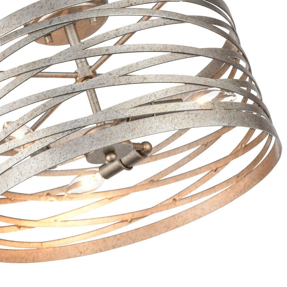 Millennium Lighting Antique Nickel 3-Light Semi-Flush Mount Ceiling Light 