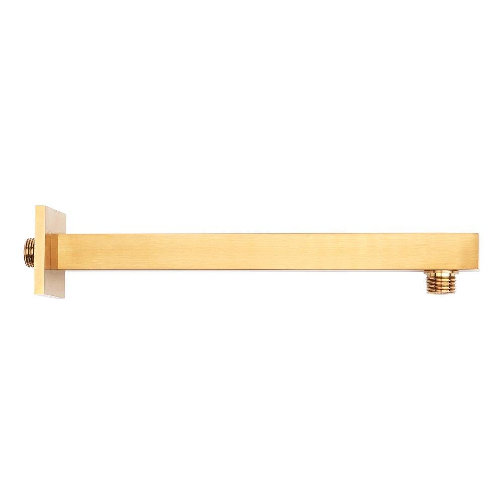 Signature Hardware Brushed Gold Brass Shower Arm in Brushed Gold 
