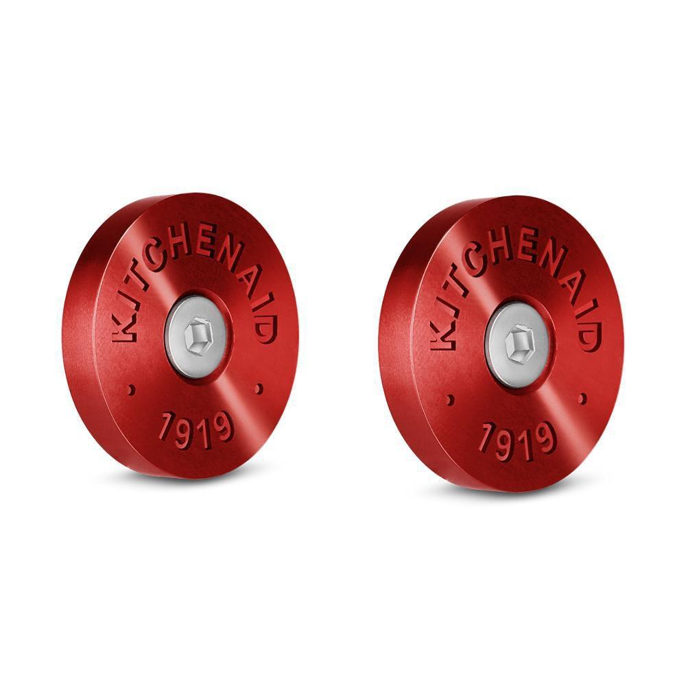 RANGE HANDLE MEDALLIONS HANDLE QTY 2 MEDALLIONS WITH 1/8-IN HEX WRENCH QTY 2 MEDALLION SCREWS FOR KAD - RED 