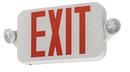 Switchable Red/Green LED Exit Sign Combo w/ Round Lamp Heads
