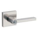 Square Keyed Entry Lever With Smartkey Security in Satin Nickel 