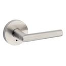 Round Bed/Bath Lever in Satin Nickel 