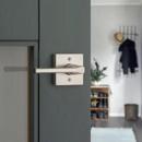 SQUARE HALF-DUMMY LEVER SATIN NICKEL 