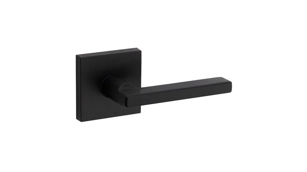 Kwikset Matte Black Square Passage Lever 