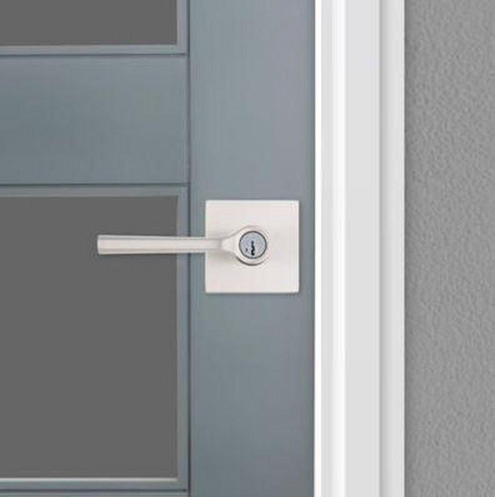 SQUARE KEYED ENTRY LEVER WITH SMARTKEY SECURITY SATIN NICKEL 
