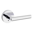 Round Bed/Bath Lever in Polished Chrome