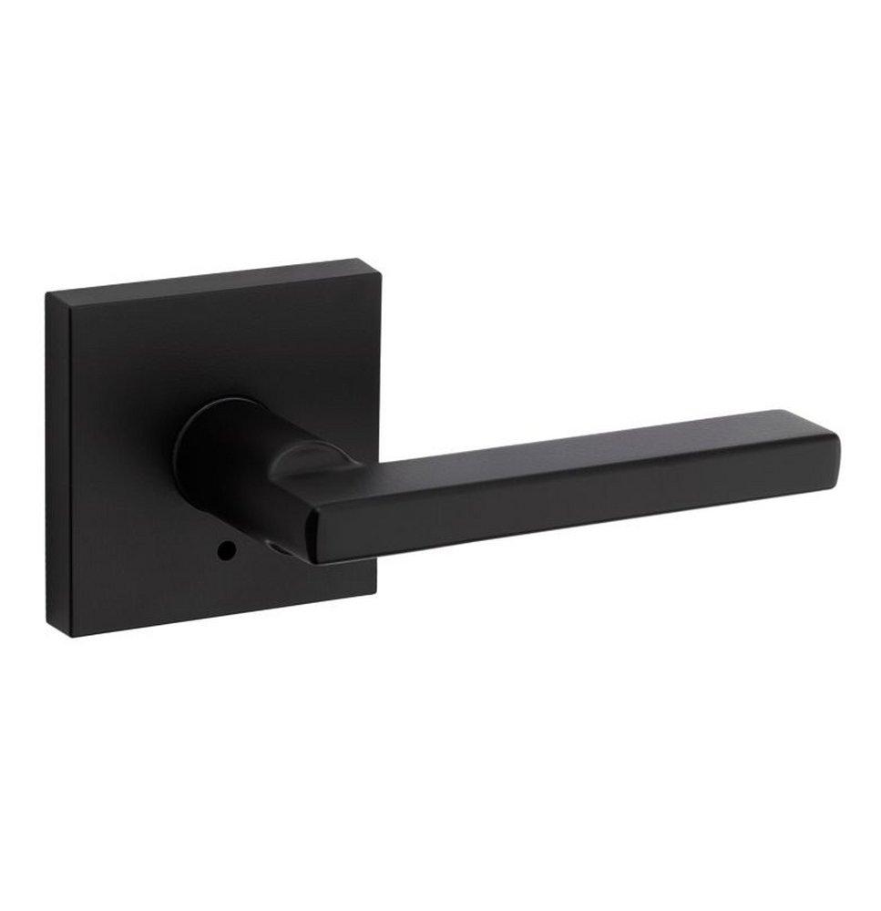 Kwikset Matte Black Square Privacy Lever 