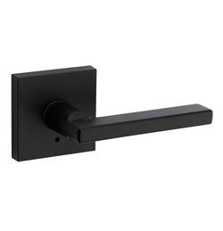 Square Privacy Lever in Matte Black