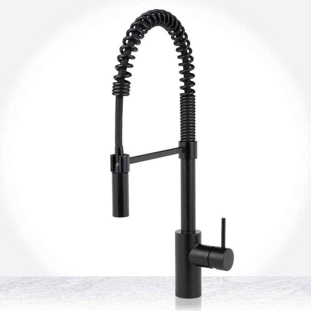 Miseno Flat Black Pull Down Kitchen Faucet 