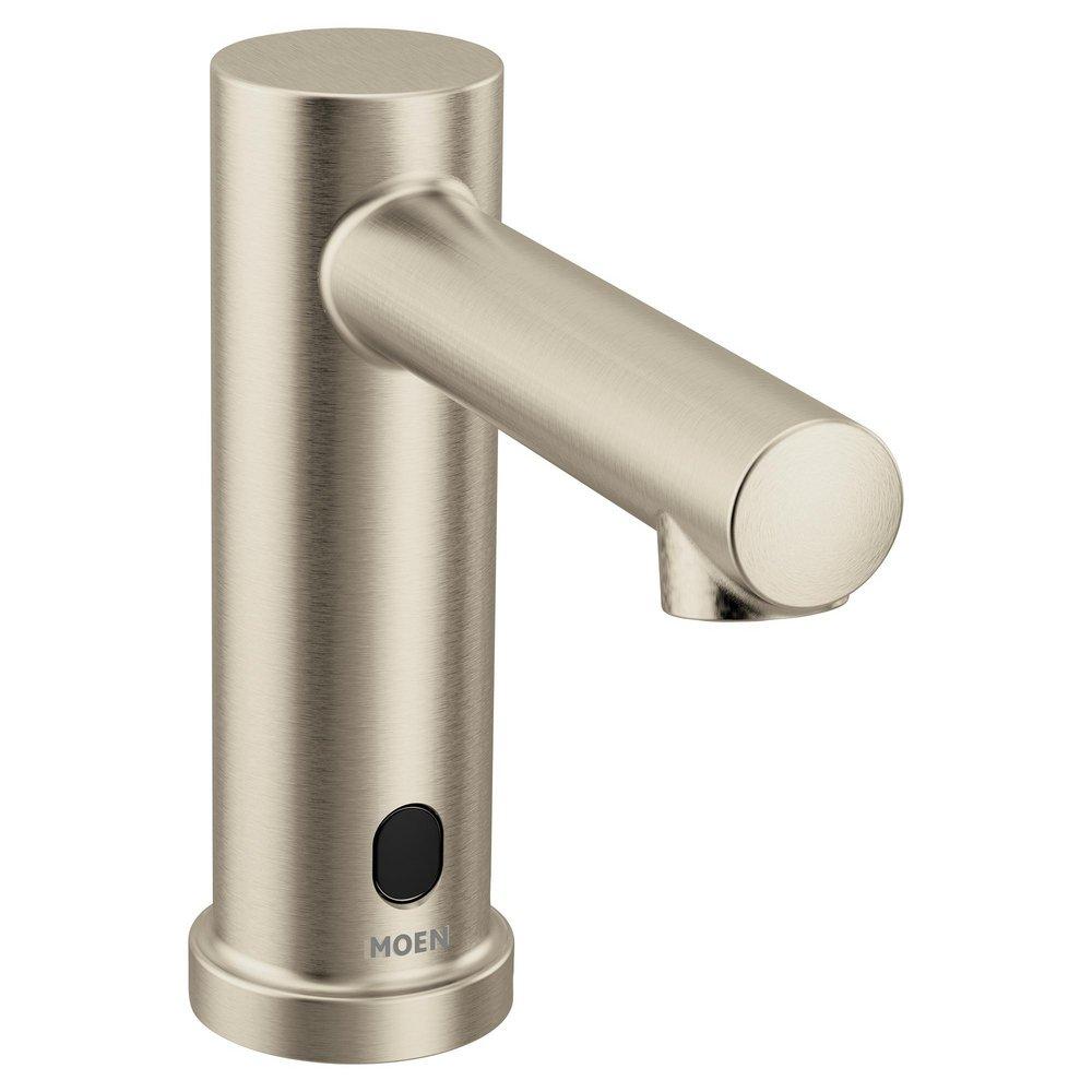 Moen Brushed Nickel No Handle Sensor Bathroom Sink Faucet 