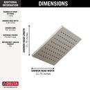 Delta Faucet Lumicoat Stainless Single Function Soft Rain Spray Showerhead 