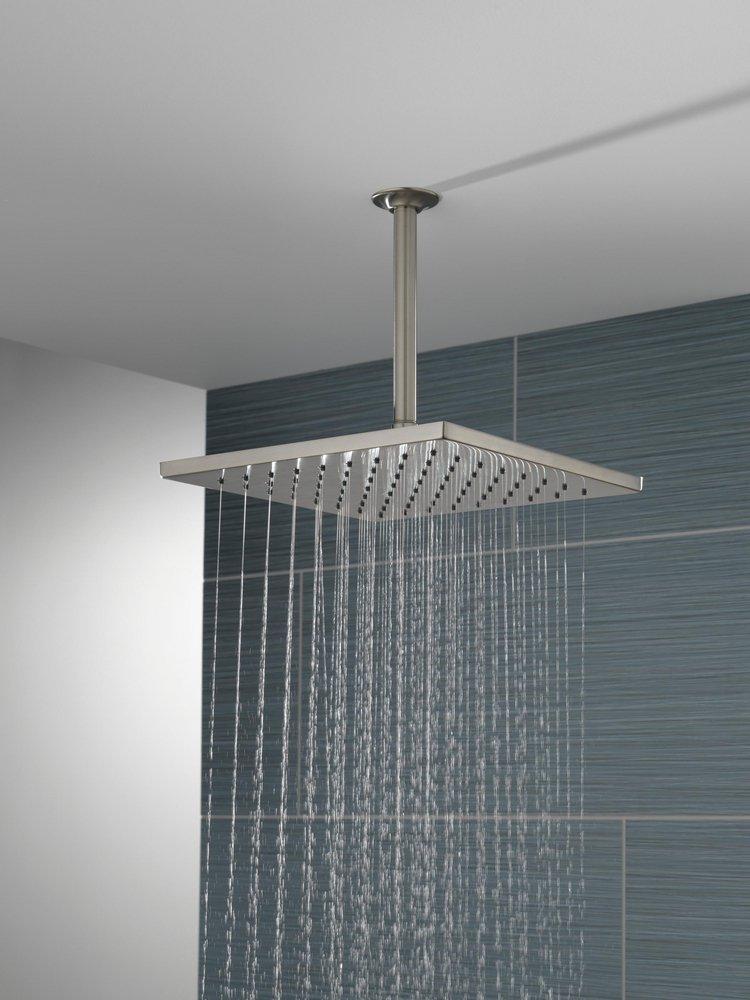 Delta Faucet Lumicoat Stainless Single Function Soft Rain Spray Showerhead 