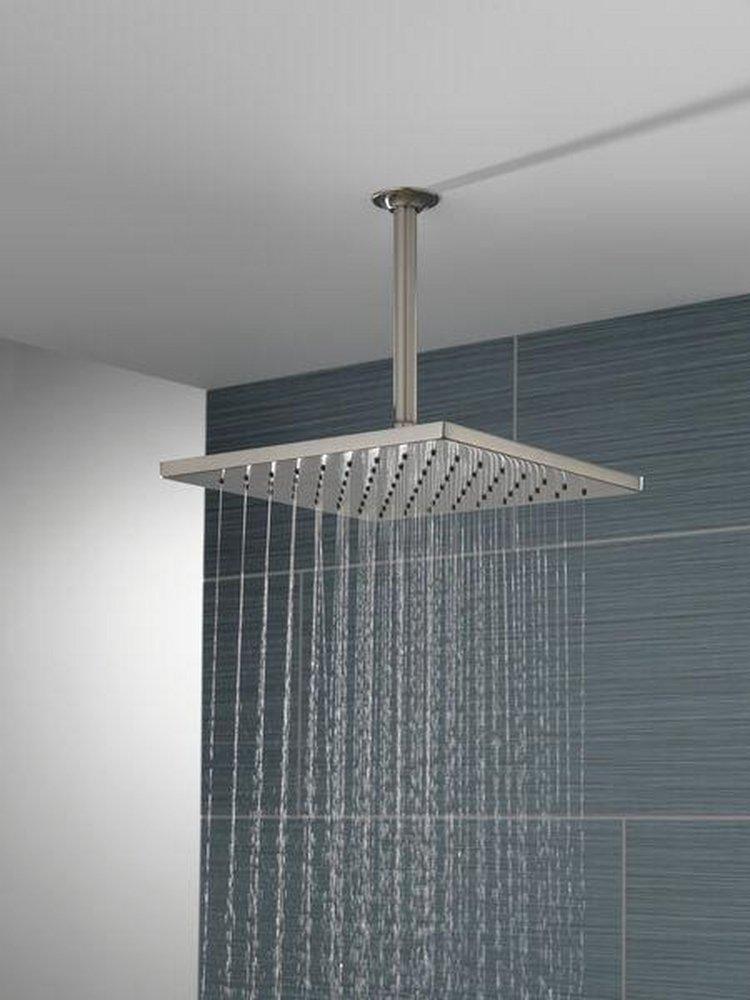 Delta Faucet Lumicoat Stainless Single Function Soft Rain Spray Showerhead 