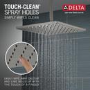 Delta Faucet Lumicoat Stainless Single Function Soft Rain Spray Showerhead 