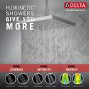 Delta Faucet Lumicoat&trade; Chrome Single Function H2Okinetic&reg; UltraSoak&trade; Spray Showerhead 