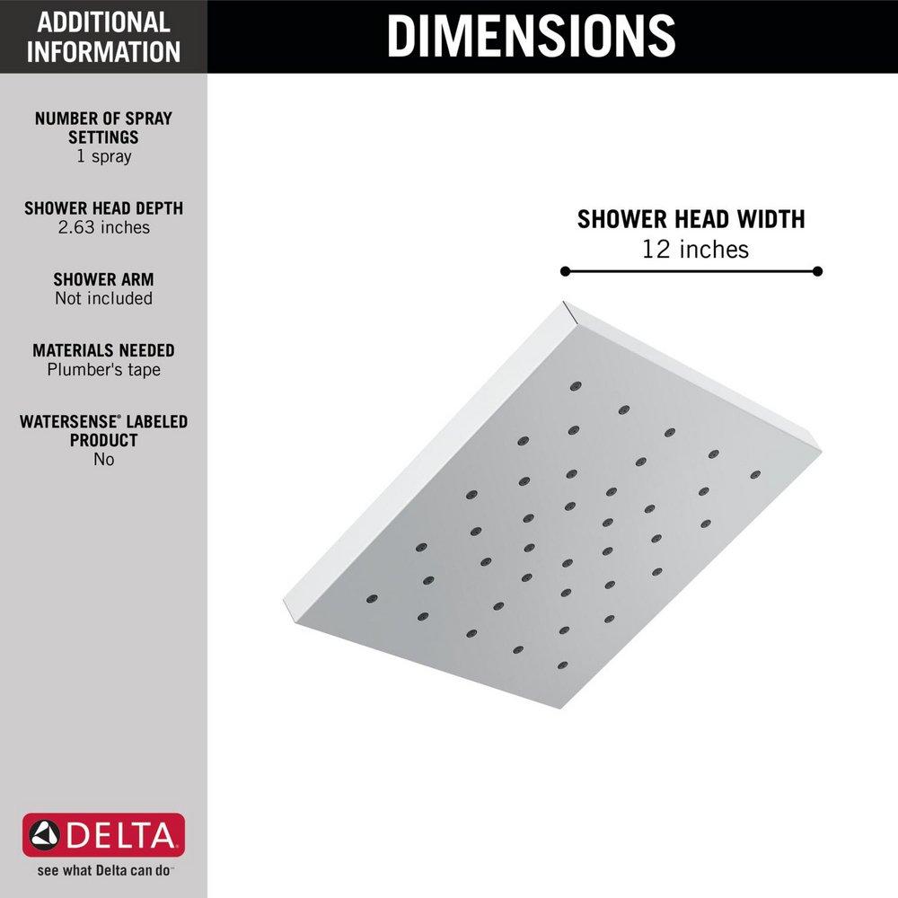 Delta Faucet Lumicoat Chrome Single Function Showerhead 