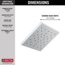 Delta Faucet Lumicoat Chrome Single Function Showerhead 