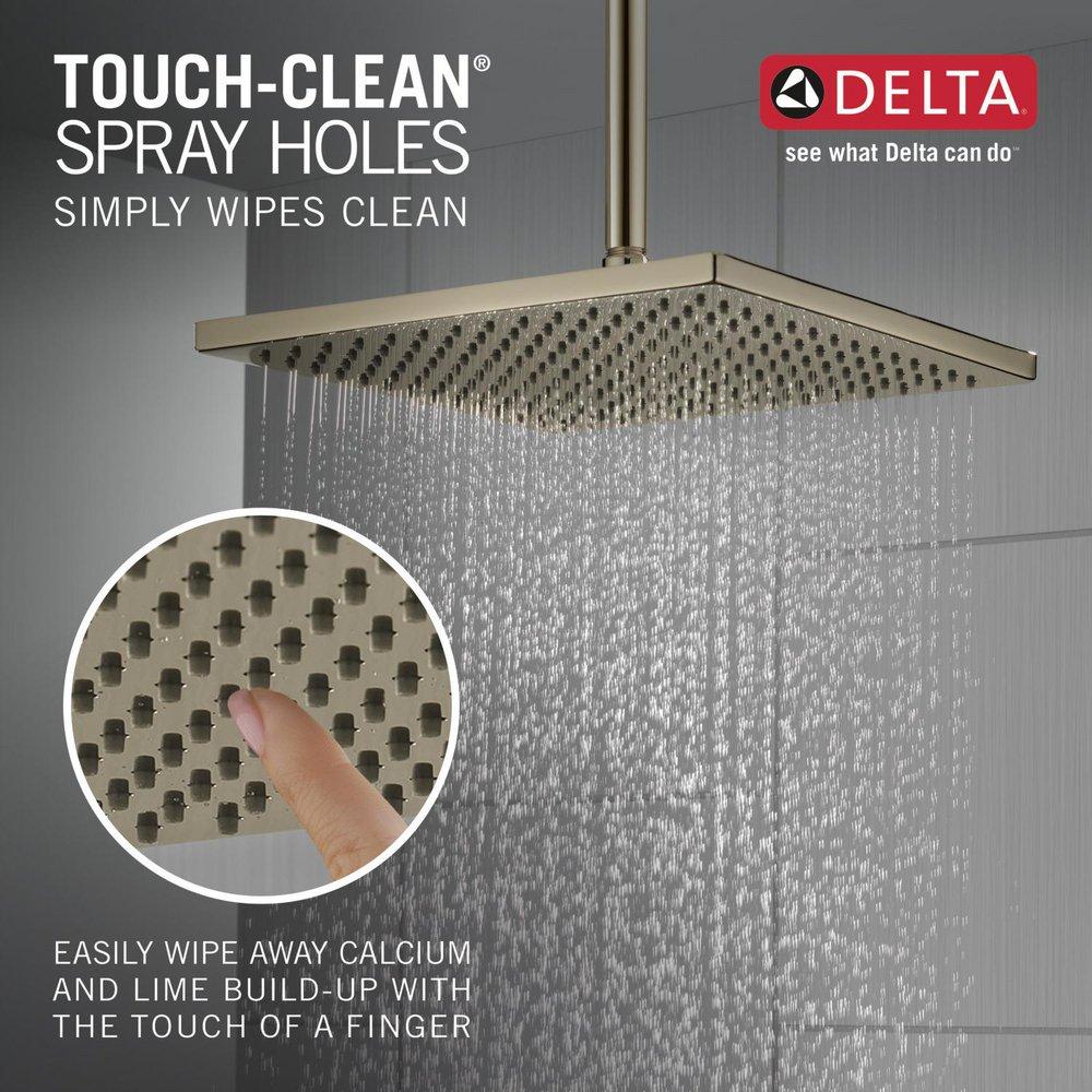 Delta Faucet Lumicoat Polished Nickel Single Function Soft Rain Spray Showerhead 