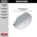 Delta Faucet Lumicoat Chrome Single Function Showerhead 