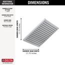 Delta Faucet Lumicoat Chrome Single Function Showerhead 