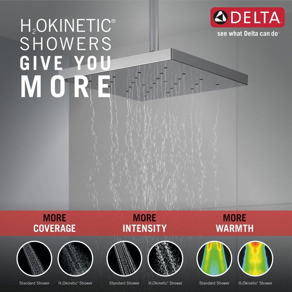 Delta Faucet Lumicoat Chrome Single Function Showerhead 