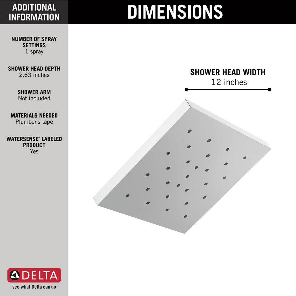 Delta Faucet Lumicoat Chrome Single Function Showerhead 